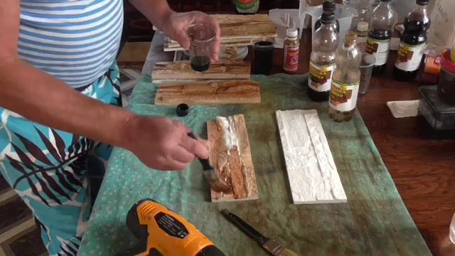 красивая покраска гипсового камня морилкой смотреть онлайн