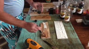 красивая покраска гипсового камня морилкой