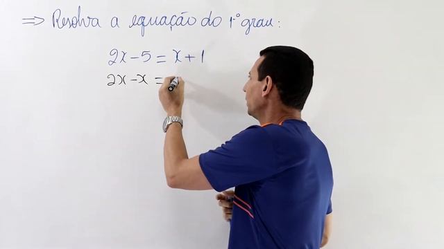 Equação do 1º grau: Resolva a equação 2x - 5 = x + 1 . Matemática básica #basic_mathematics #algebr смотреть онлайн