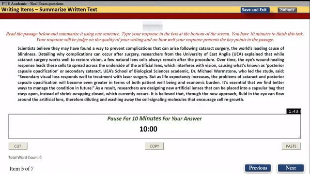 PTE - WRITING MOCK TEST 2020 смотреть онлайн