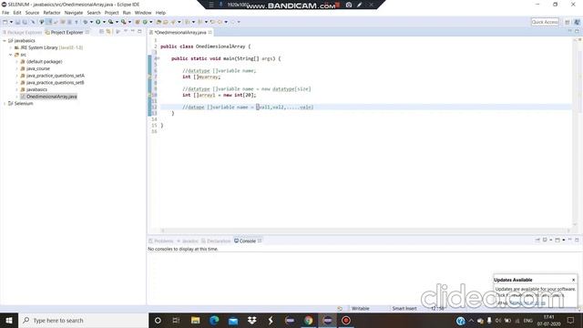 Arrays in java - One dimensional array смотреть онлайн