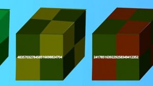【2048 all tiles】the 2^1 to 2^150(1qD tile) in a CUBE 2048 tile (3D)