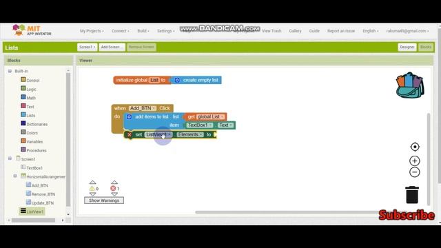 Working In Lists | MIT App Inventor | Mobile App | By Krishna Raghavendran