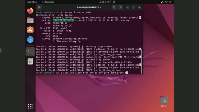 How to Enable (RDP) Remote Desktop on Ubuntu Desktop 22.04 | Access it from Windows смотреть онлайн