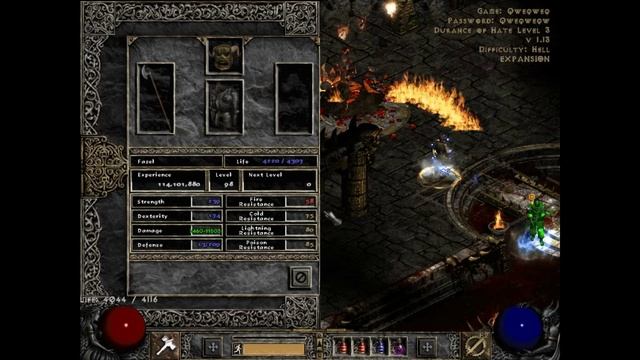 Diablo 2 - Max lvl Merc vs Mephisto and Diablo on Hell смотреть онлайн