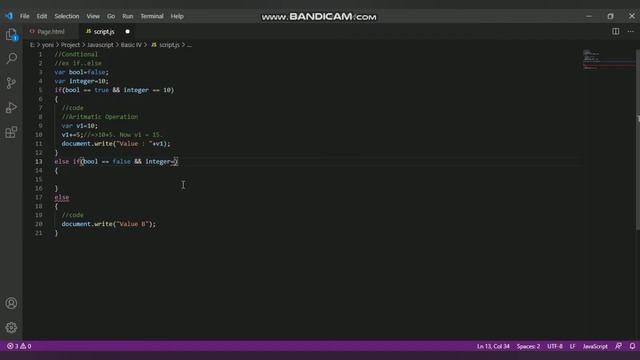 JS Basic IV : Conditional & Operators.With Visual Studio Code смотреть онлайн