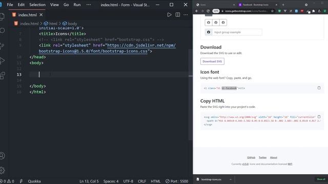 Bootstrap 5 Course - Bootstrap Icons смотреть онлайн