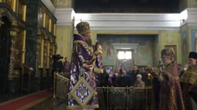 Слово митрополита Евгения за Божественной лиутргией в Неделю Торжества Парвославия 13.03.22 смотреть онлайн