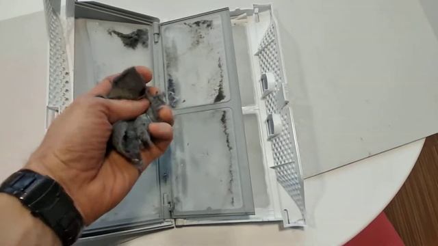 Чистка ворсяного фильтра сушильной машины Electrolux EW8HR259ST смотреть онлайн