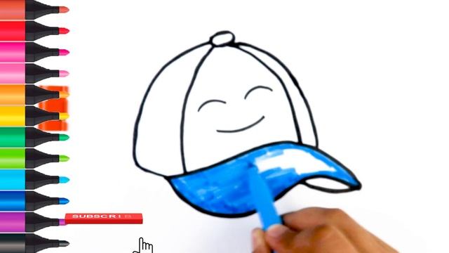 Рисование шапка для детей | Bolalar uchun kepka rasm chizish | Draw a cap for kids смотреть онлайн