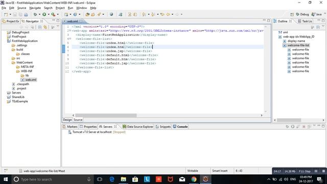 How to create Web application in eclipse first time by using Tomcat Server смотреть онлайн