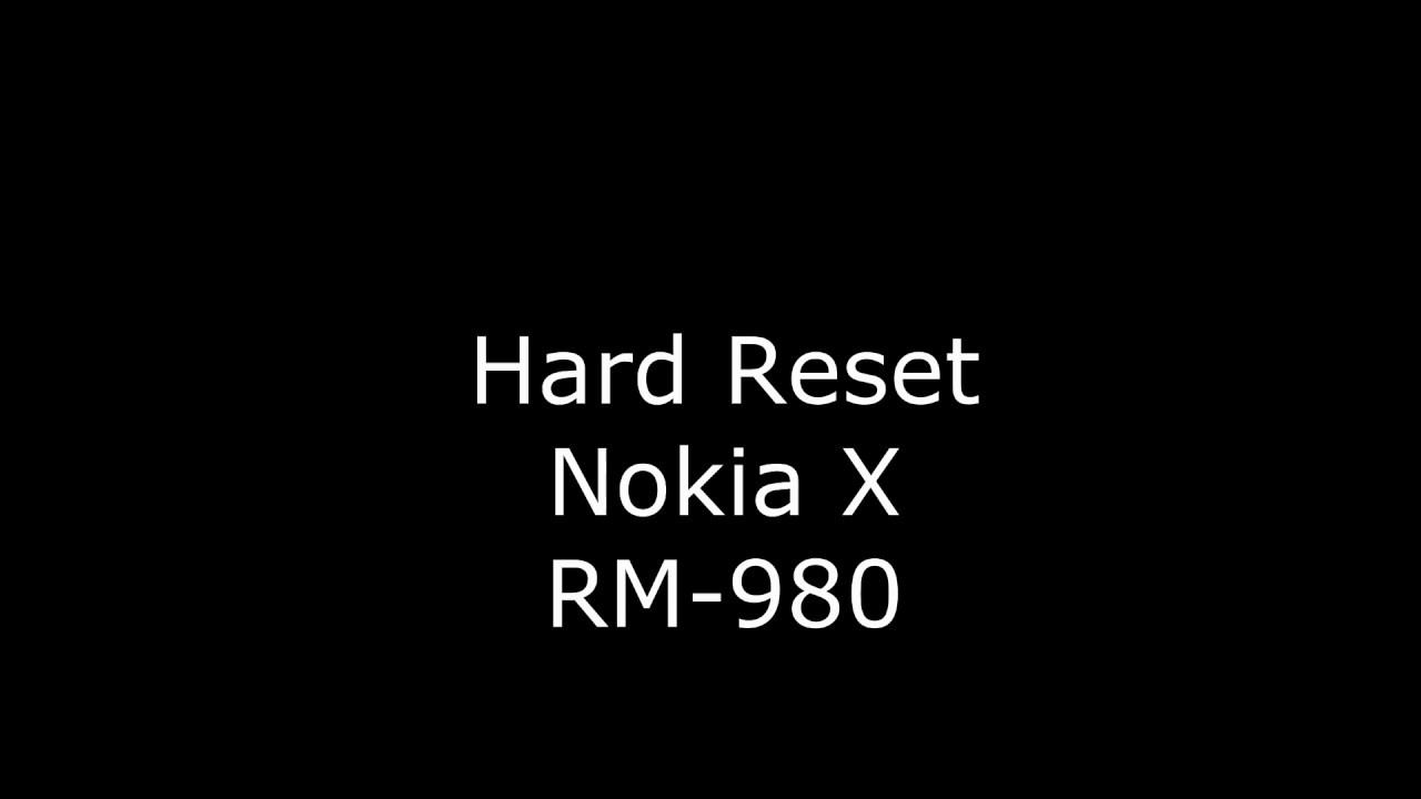 Сброс настроек Nokia X RM 980 (Hard Reset Nokia X RM-980)