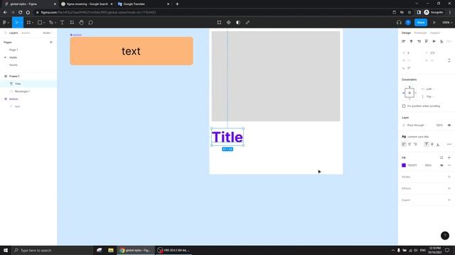 Creating Global Styles in Figma смотреть онлайн