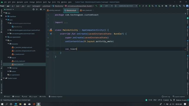 Custom Toast | How to create custom toast in android studio - Android Studio Tutorial | Kotlin смотреть онлайн