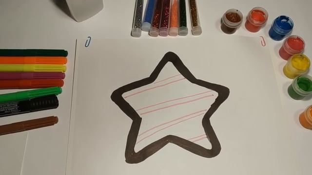 Glitter star draw with colors Звезда Как нарисовать блестящую звездочку смотреть онлайн