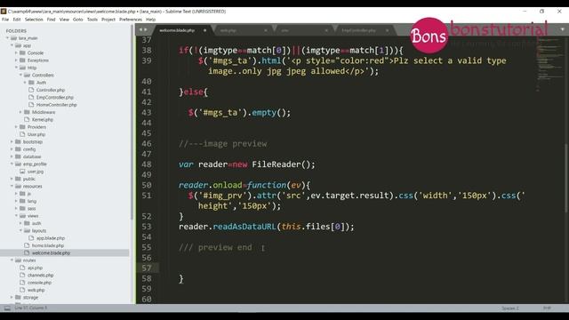 How to upload Image without submit button or form tag in Laravel | Preview, Save, validate Image смотреть онлайн