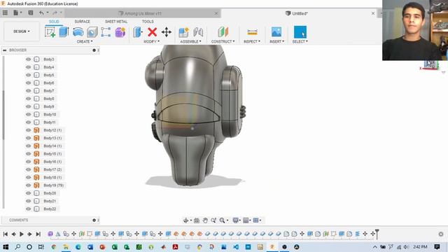 How to Make an Among Us Miner on Fusion 360 смотреть онлайн
