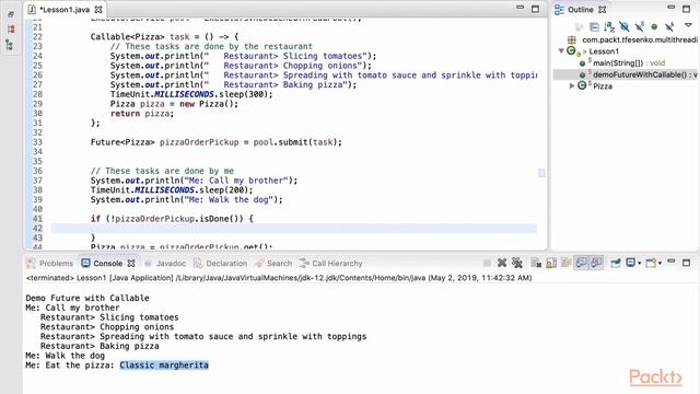 Java Concurrency and Multithreading in Practice : Callable and Future | packtpub.com смотреть онлайн