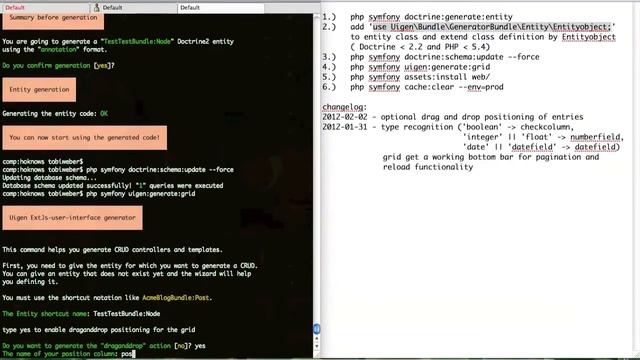 Symfony 2 ExtJS generator - Uigen - (2. update) - drag and drop смотреть онлайн