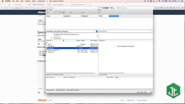 cPanel beginner tutorial 4 - uploading files with ftp смотреть онлайн