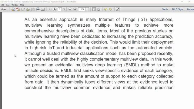 Uncertainty Aware Multiview Deep Learning for Internet of Things Applications смотреть онлайн