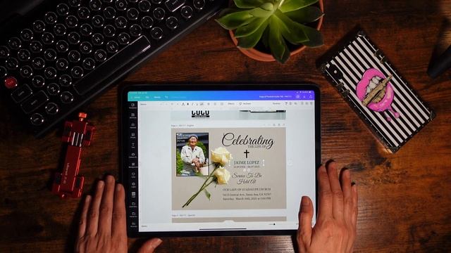 Elegant Celebration of Life Funeral Invite Template Card | Customizable Canva Funeral Card | FAC111 смотреть онлайн
