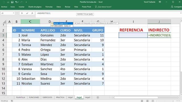 Función INDIRECTO en Excel смотреть онлайн