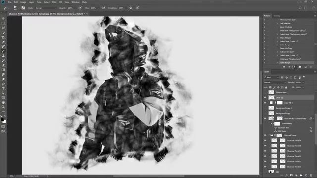 Charcoal Art - Realistic Effect in Adobe Photoshop CC 2019 ( Tutorial )
