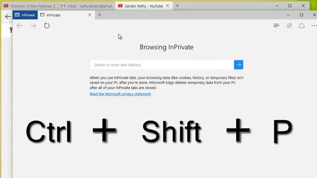 Windows 10 - Opening a Private Browsing session in Edge смотреть онлайн
