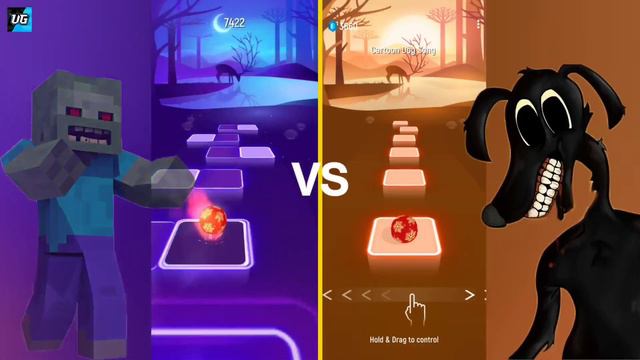 Tiles Hop - Minecraft Zombie Rap Song VS Cartoon Dog - 'Nightmares' Song | V Gamer смотреть онлайн