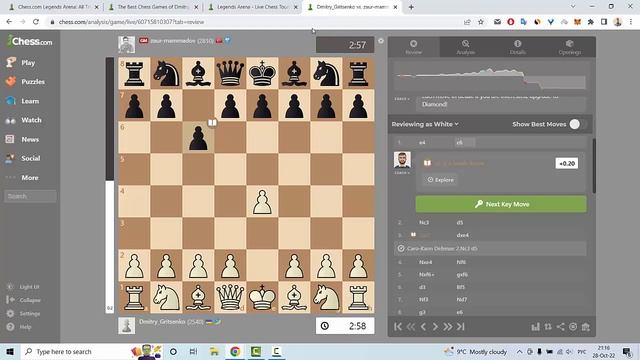 Сыграл в турнире Лига Легенд на Chesscom