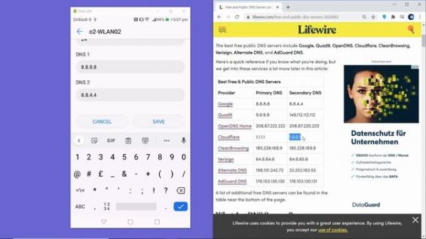 How to Change DNS Server in Android for Mobile Data and WiFi