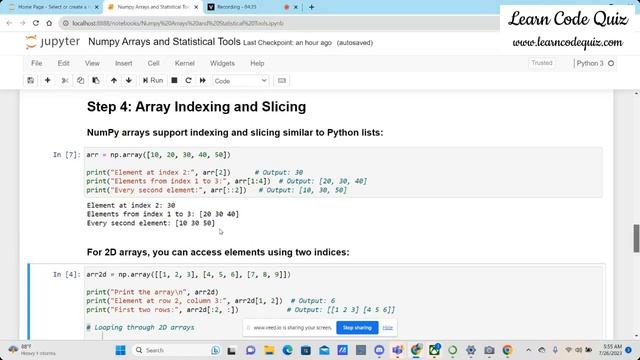 Learn Code Quiz Datascience | NumPy Arrays | Learn Python in a Week смотреть онлайн