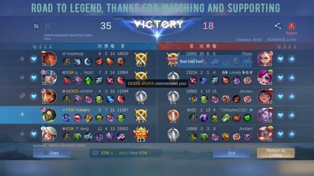 WIin Streak to reach Legend #mobile #legends #mlbb #tigreal #belerick #roam #viral #s32 #rank смотреть онлайн