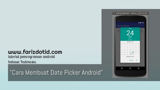 Cara Membuat Date Picker Android Dengan Mudah смотреть онлайн