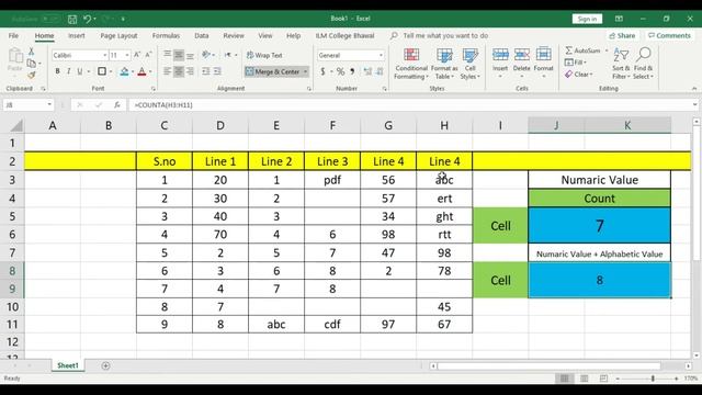 How to use COUNT, COUNTA & COUNTBLANK function in Excel in Urdu - Class No 11 смотреть онлайн