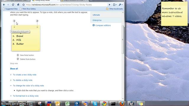 Windows 7 How to use Sticky Notes смотреть онлайн