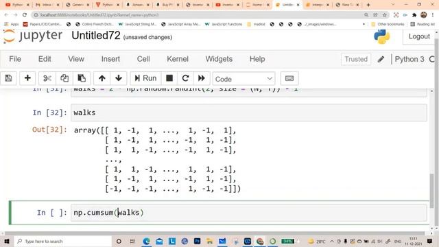 Random Walk in 1D with Python смотреть онлайн