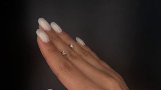 Пусеты с бриллиантами принцесса 0.35ct 3/6A смотреть онлайн