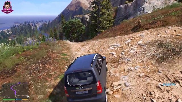 GTA 5 : FRNAKLIN BUY MARUTI SUZUKI WAGONR OFFROADING TEST MOUNT CHILIAD | ANMOL GAMEX