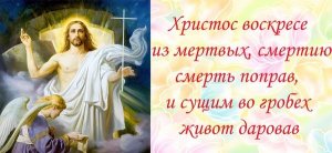 Пасха Христова! Христос Воскресе из мертвых смертию смерть Поправ и сущим во гробех живот Даровав.