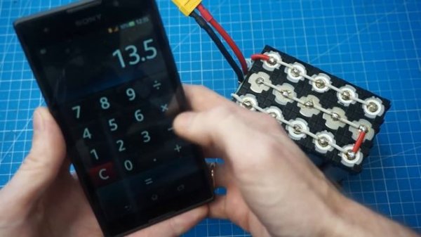 ? Сборка аккумулятора 3S5P Li-ion 18650 12,6В 13,5Ач и его зарядка