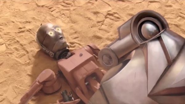 C-3PO Battle droid scenes