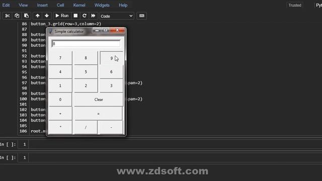 Simple calculator using python(tkinter) смотреть онлайн