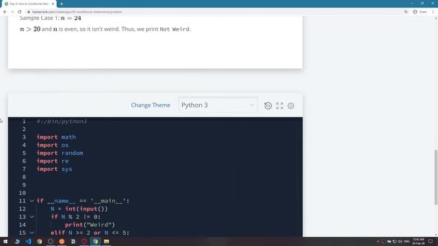 Conditional Statements | 30 Days of Code in Python | Day 3 смотреть онлайн