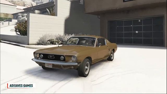 Ford Mustang Fastback 1968 | GTA V Real Life Mods | Vehicle TestDrive Review | GTA 5 Gameplay @60FP смотреть онлайн