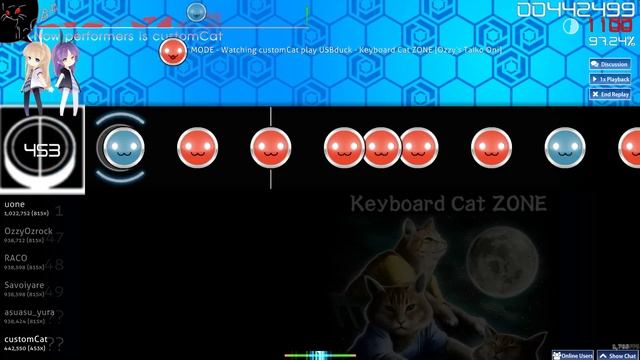 [osu! taiko] USBduck - Keyboard Cat ZONE [Ozzy's Taiko Oni] смотреть онлайн
