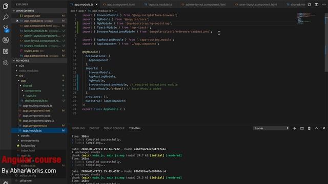 Build Applications with Angular - Layouts routing смотреть онлайн