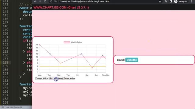 How to Color the Indicator With CSS in Chart JS | Part 2 смотреть онлайн