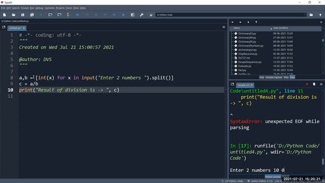 Python 27 Exceptions 01 смотреть онлайн